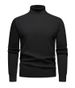 Men's Fleece-Lined High Neck Sweater – Slim Fit Thermal Pullover For Winter (8 Colors) – Stretch Polyester Base Layer With Ribbed Hem_viptrois.com