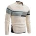 Pure In Stock And American 2024 New Autumn Winter Sweater Knitted Color Block Half Turtleneck European Size Pullover Base_viptrois.com