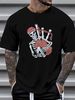 A Skeleton Playing The Bagpipes Mens Cotton T-Shirt Tee Top Stylish Stretched Breathable Top For Everyday Wear Fashion Designer Clothes Casual_viptrois.com