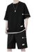 Men's Clothing Men's Two Piece Suit Couple Loose Large Size Five Point Pants Outdoor Casual_viptrois.com