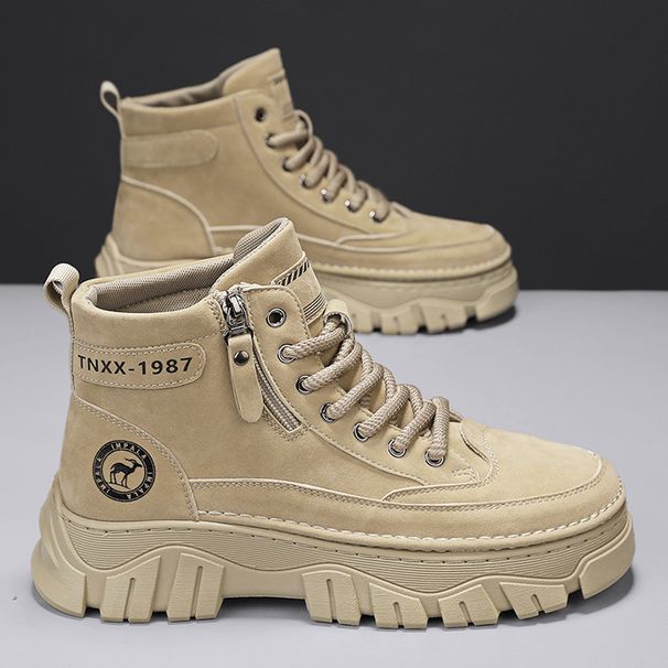 European Warm Series 2025 Autumn New Men's Construction Site Work Safety Sports Hiking Shoes Thick Sole Martin Boots_viptrois.com