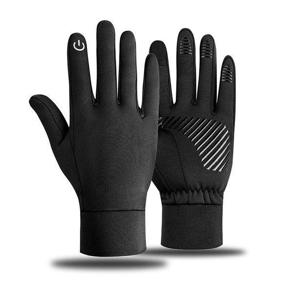 Cycling Gloves Autumn And Winter Plus Velvet Outdoor Warm Electric Car Riding Touch Screen Hiking Non Slip Gloves_viptrois.com