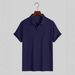 European And American Cross-border Foreign Trade Tops, Collared Diamond-pattern Knitted Casual Loose Short-sleeve_viptrois.com