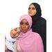 Unisex Monochrome pearl chiffon chain scarf Malay Indonesian hot drill chain scarf covering head gauze scarf_viptrois.com