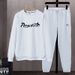 Men's Casual Sportswear Set - Long Sleeve T-Shirt & Jogger Pants, Lightweight Polyester Comfort Fit For Fall (White/Beige/Brown/Gray, M-3XL)_viptrois.com
