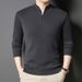 2025 Autumn Winter New Style Young And Middle-aged Wool Warm Half Turtleneck Zipper Pullover Knitted Sweater Men's_viptrois.com