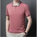 Men's Clothing Summer Men's Short Sleeved Polo Shirt Business Casual Jacquard Lapel T Shirt Ice Silk Breathable Casual All Match Polo Shirt_viptrois.com