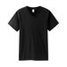 210g Men's Summer Pure Cotton Solid-color Chicken Heart Neck Base Layer, Loose Half-sleeve T-shirt, Japanese Style_viptrois.com