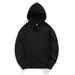 Men's Clothing retro pure cotton sweater jacket pullover solid color large size hoodie_viptrois.com