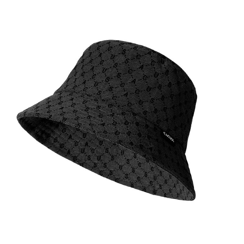Women's Bucket Hats Full Print Letter Fisherman Fashion Couple Street Jacquard Sun Hat_viptrois.com