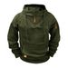Men's Clothing Zip-Up Hooded Sweatshirt - Fleece Lined, Multi-Pocket, Casual Pullover (Light Gray, Dark Brown, Burgundy, Army Green, White, Navy)_viptrois.com