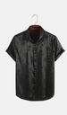 Men's Short-sleeved Shirt With High-end And Fashionable Style, Embossed Jacquard Lapel Button, Men_viptrois.com