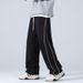 Men's Clothing Men's Casual Pants Spring And Autumn New Trend Brand Simple Wide Leg Pants High Street Side Stripes Loose Sports Pants Men_viptrois.com