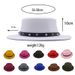 British style rivet belt flat top hat personality street performance woolen hat classic jazz hat_viptrois.com