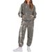 Men's 3D Printed Leaf Sports Two-Piece Set European American Style Cross Border Trade Hooded Long Sleeved Sweatshirt And Sweatpants_viptrois.com