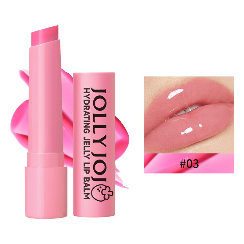 JOLLY JOJO four-color jelly lipstick moisturizing and moisturizing lip care colored lip balm lipstick makeup _viptrois.com
