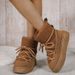 Large-size thick soled cross-strap snow boots 2024 new thick mid-tube but knee warm women's boots_viptrois.com