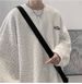 Men's Waffle-Knit Streetwear Sweatshirt - Oversized Pullover With Graphic Print (Black/White/Gray, M-XXXL)_viptrois.com