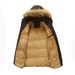 Men's clothing hooded fur collar solid color padded jacket_viptrois.com