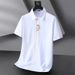 Men's Clothing Plus Size Short Sleeve Shirt Men Summer Thin Slightly Elastic Business Casual Plus Size Fat Brother Embroidered Shirt_viptrois.com