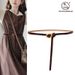 Real Cowhide Belt Women's Slim Waist Belt Decoration With Dress Slim Belt Small Fragrant Style Waist Chain Retro Belt_viptrois.com