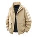 Men's Stand Collar Jacket - Slim Fit Lightweight Polyester Coat For Casual & Business Wear_viptrois.com