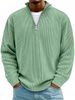 2026 Autumn/Winter New Men's Casual Round-neck Zip Cotton Canvas Long-Sleeve Polo Shirt Sweatshirt_viptrois.com