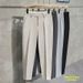 Spring/Summer Tapered Cropped Slim Fit Men's Suit Trousers Flowy Wrinkle Free Business Casual Long Pants_viptrois.com