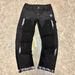 Men's Clothing Men's Denim Cargo Pants, European And American Fashion, Popular On Instagram Style, Stretch Patch Denim Layered Flared Pants 07_viptrois.com