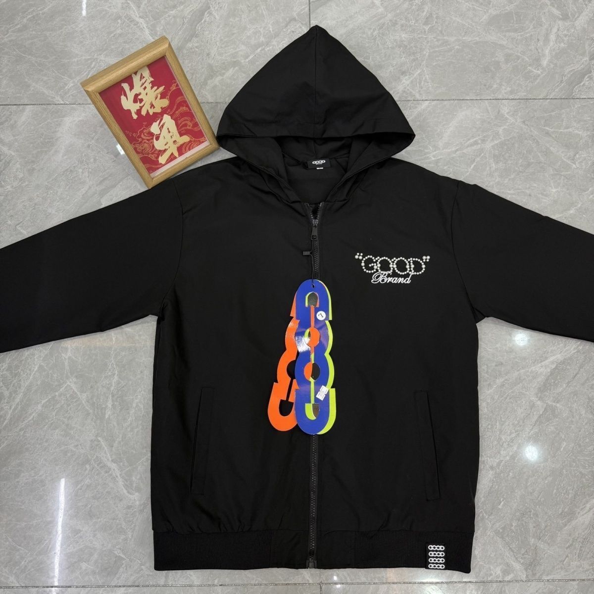 2025 Hooded Business Pearl Stylish Jacket For Men And Women Couples Fashion Versatile Top High-end Internet Celebrity_viptrois.com