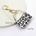 Bag Charms Leopard Print Small Curved Bag Keychain Pendant PU Leather Coin Purse Keychain Cross Border Car Bag Pendant Accessories_viptrois.com