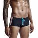 2024 Men's Clothing foreign trade new style rainbow stripe decoration boxer men's tight-fitting swimming beach pants on both sides in stock_viptrois.com