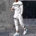 Men's Clothing Long Sleeved Trousers Suit 3D Digital Personality Ethnic Style Printing Fashion Casual Tights_viptrois.com