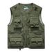 Men's Quick-Dry Mesh Vest With Multiple Pockets, Outdoor Fishing Photography Sleeveless Jacket, Plus Size (Up To 6XL)_viptrois.com
