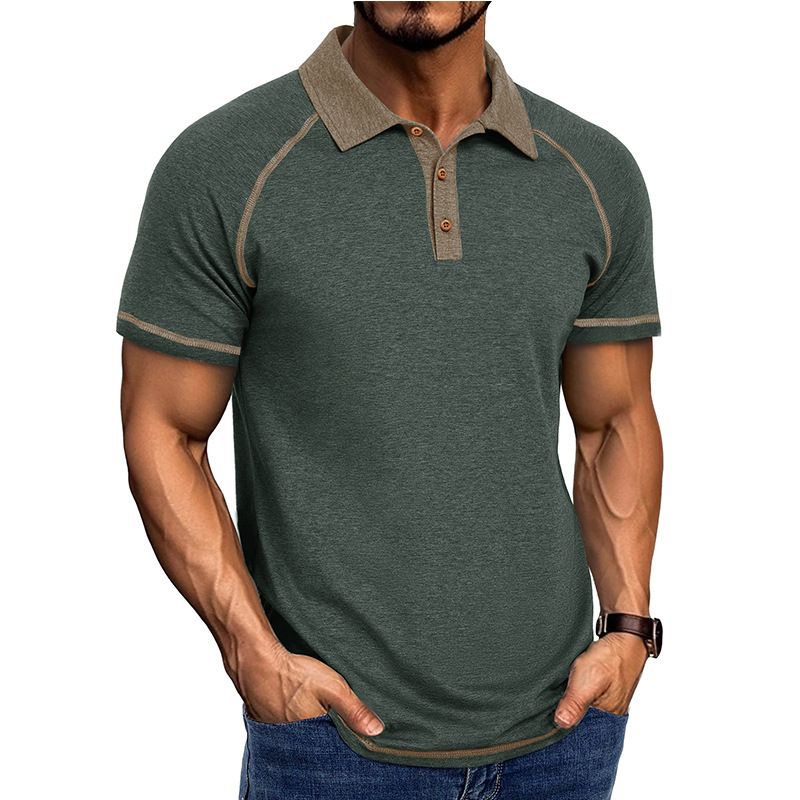 Summer Men's Short Sleeve Polo Shirt 3D Digital Printed Lapel Casual For Mature Men_viptrois.com