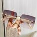 Women's Glasses square, slimming summer, new sun protection, Korean version, ins, internet celebrity, high end sunglasses_viptrois.com