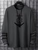 Monochrome Man- New Spring Autumn Winter Men's Solid Color Round Neck T-Shirt Outer Wear Long Sleeve Plaid Breathable_viptrois.com