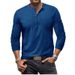 Men's Tie-Dye Henry Slim Fit Vintage Long Sleeve T-Shirt_viptrois.com