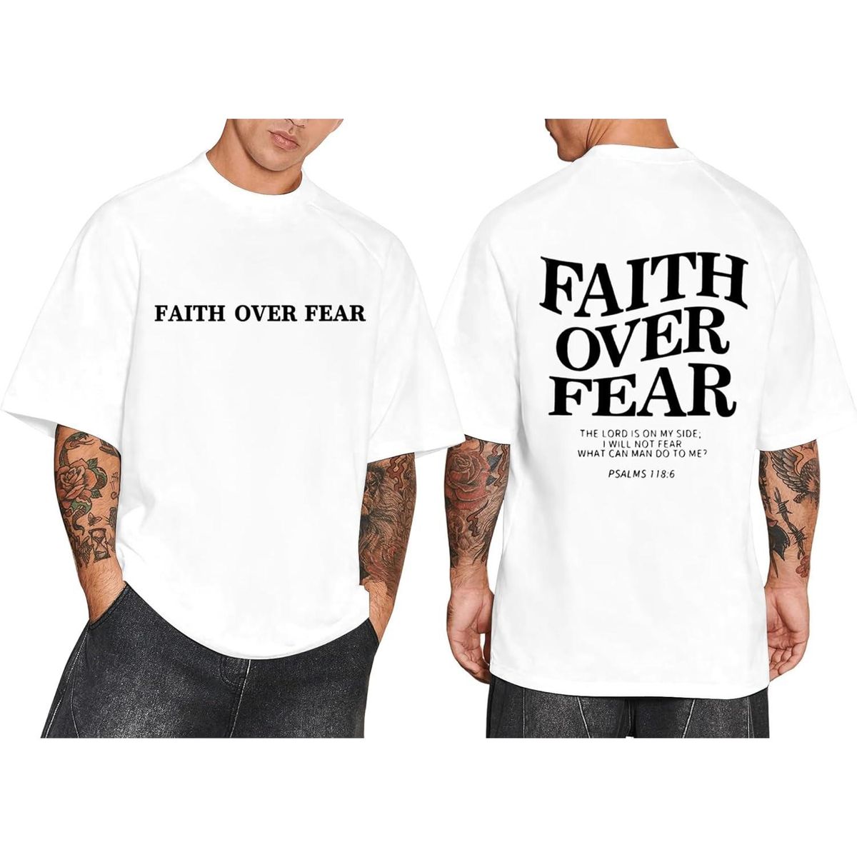 Fe Cristiana Sobre El Miedo Para Hombres, Camisetas Religiosas Jesús, Camiseta Oversize, Casete Música, Mamá De Fútbol,_viptrois.com