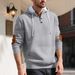 Men's Oversized Hooded Sweatshirt – Minimalist Jacquard Pullover With Drop Shoulder (S-XXXL, Black/Heather Grey/Olive)_viptrois.com