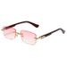 Square Frameless Sunglasses - Compact UV400 Tech Shades (2025 Minimalist Trend)_viptrois.com