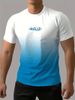 2024 Minimalist Gradient 3D Printed Short Sleeved T-shirt Large Sports Breathable Men's Clothing Batch_viptrois.com