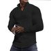 Cross-Border Spring And Autumn Small Checkered Sweatshirt Stand Collar Half Zipper Long Sleeve Jacquard Men's Top Trendy_viptrois.com