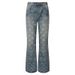 Men's Clothing Trendy Brand New Men's Washed Old Classic Simple Slightly Elastic Slim Jeans American Style_viptrois.com