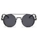 Steampunk Sunglasses - Metal Frame With Double Spring Hinges Retro Futuristic Style UV400 Protection Unisex Fashion Shades Adjustable Comfort Fit_viptrois.com