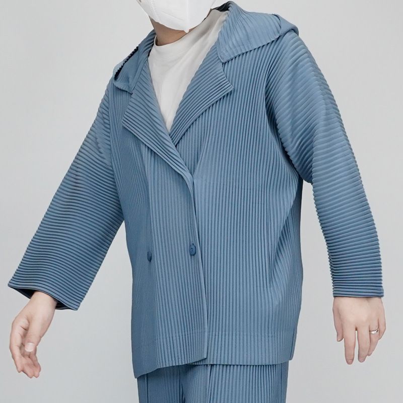 Men's Clothing Casual Suit With Pleats Loose And Fashionable Small Suit_viptrois.com