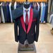 Men's Clothing Green Fruit Collar 3 Piece Suit For Men, Student Graduation Stage Performance Slim Dress, Large Size_viptrois.com