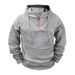 Men's Clothing Zip-Up Hooded Sweatshirt - Fleece Lined, Multi-Pocket, Casual Pullover (Light Gray, Dark Brown, Burgundy, Army Green, White, Navy)_viptrois.com