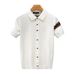Men's Clothing New High End Light Luxury Knitted Short Sleeved T Shirt Men's Shirt Handsome Slim Fit All Match Shirt Lapel_viptrois.com
