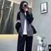 Pure Color-Block Stand Collar Striped Knit Men Spring Autumn Zipper Cardigan Sports Sweater American Casual Trendy Jacket_viptrois.com
